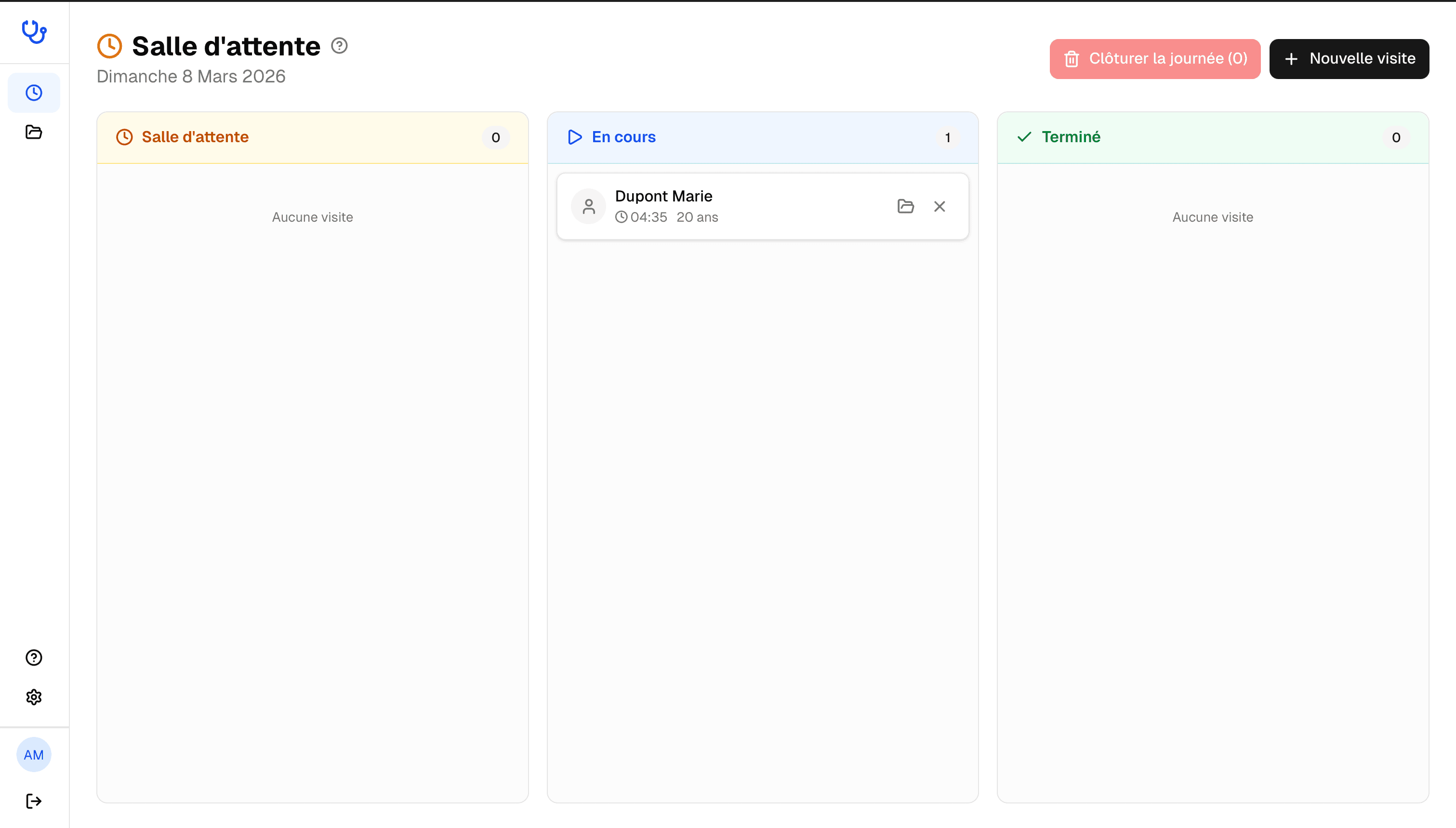 Salle d'attente en temps réel